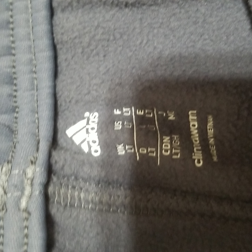 NWOT ADIDAS CLIMAWARM GRAY OPEN BOTTOM SWEAT PANTS - Picture 4 of 6